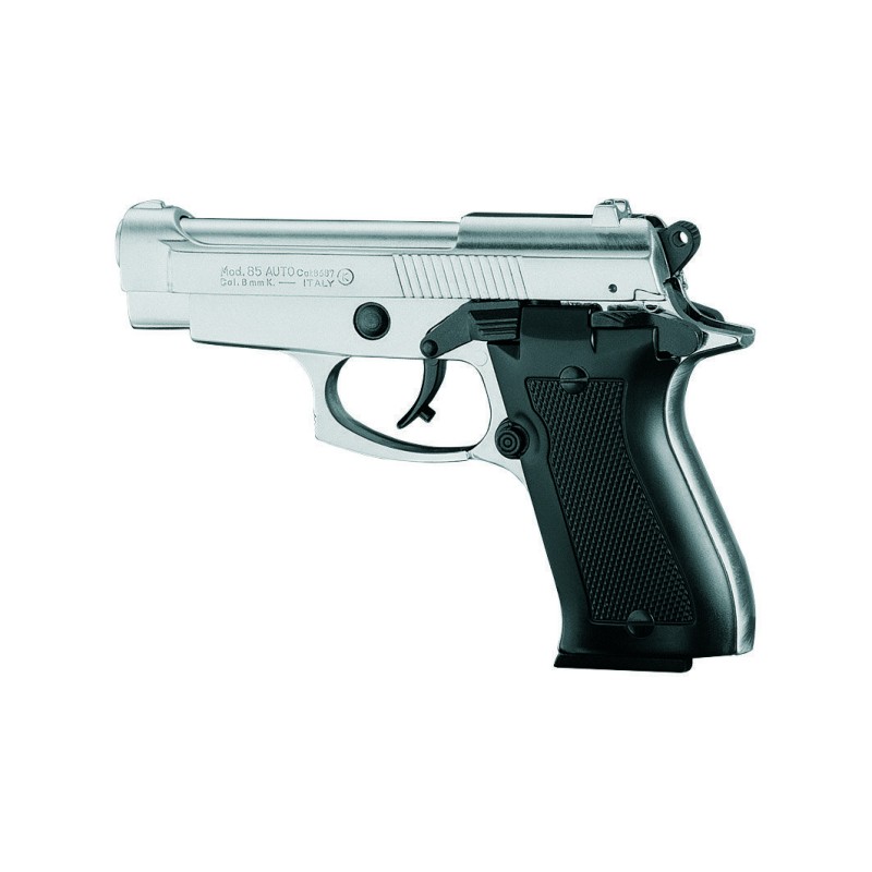 pistolet 85 auto c9mm pa chrome